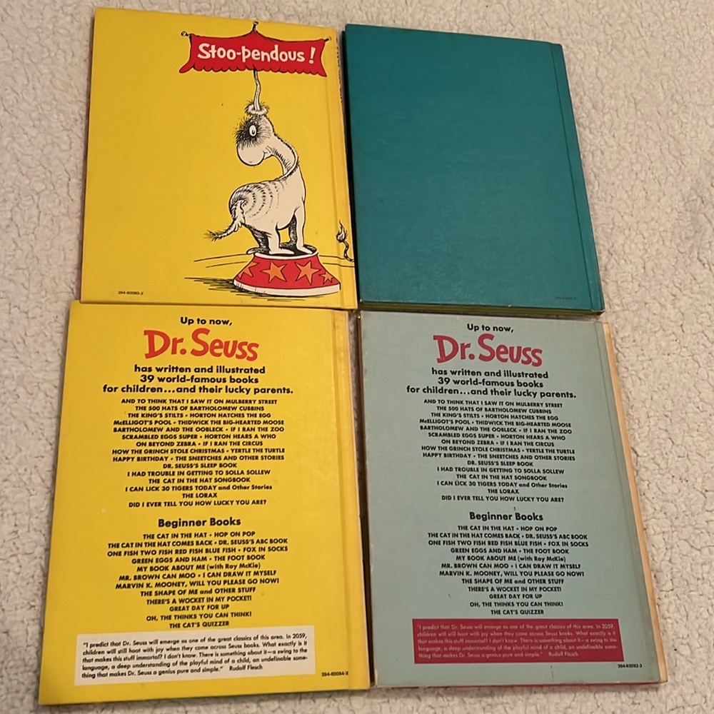 Vintage Dr Seuss Classic Stories Set of 4 Family Fun Reading time - Picture 7 of 15